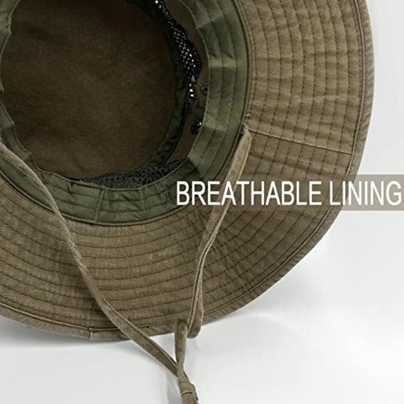 Fishing Hat Sun Protection Bucket Hat for Men Women Breathable Wide Brim Packab - Picture 3 of 6